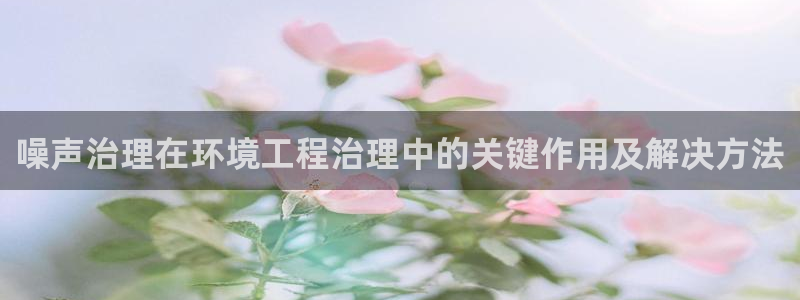 凯发国际官方网站：噪声治理在环境工程治理