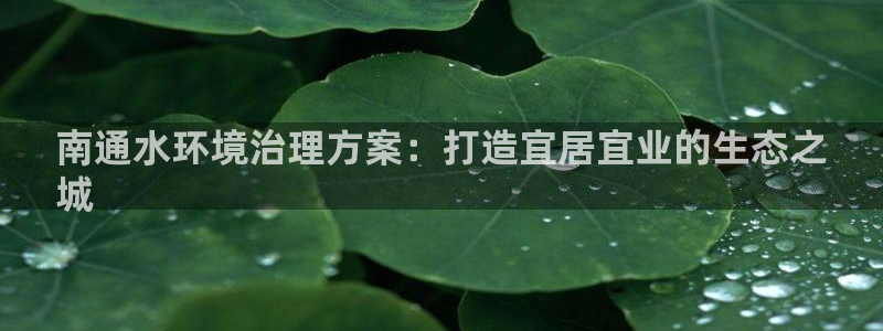 凯发k8官网下载客户端中心|南通水环境治